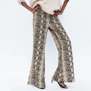 Zara Python Flare Pants
